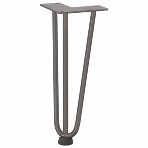 Gambe Tavolo a Forcina 4 pz 30 cm Acciaio Massiccio 4012439