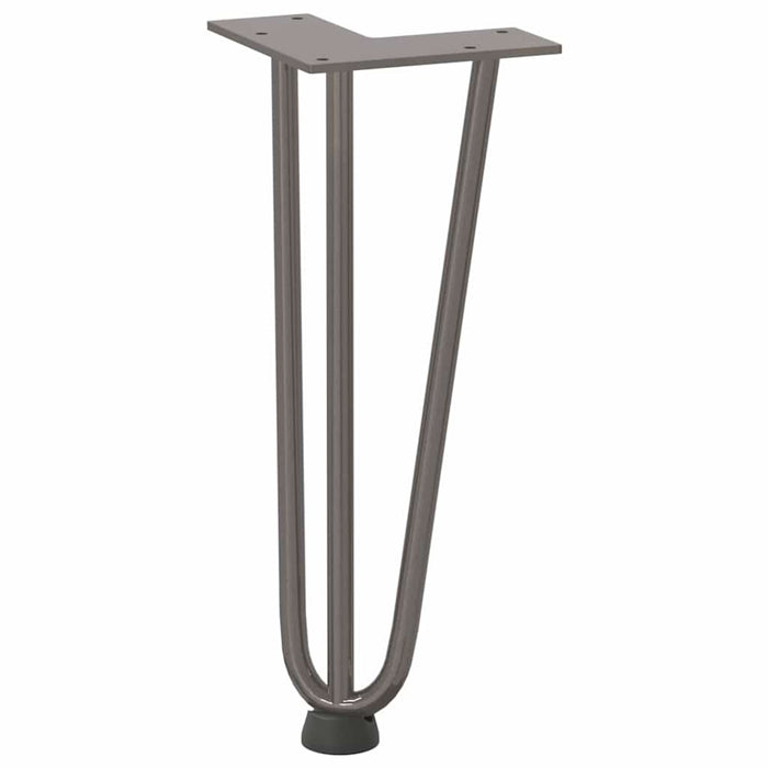 Gambe Tavolo a Forcina 4 pz 30 cm Acciaio Massiccio 4012439