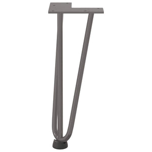 Gambe Tavolo a Forcina 4 pz 30 cm Acciaio Massiccio 4012439