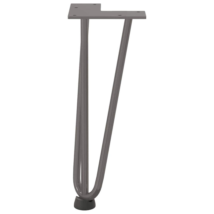 Gambe Tavolo a Forcina 4 pz 30 cm Acciaio Massiccio 4012439