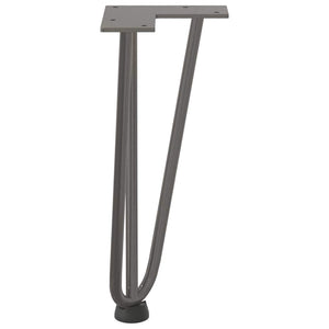 Gambe Tavolo a Forcina 4 pz 30 cm Acciaio Massiccio 4012439