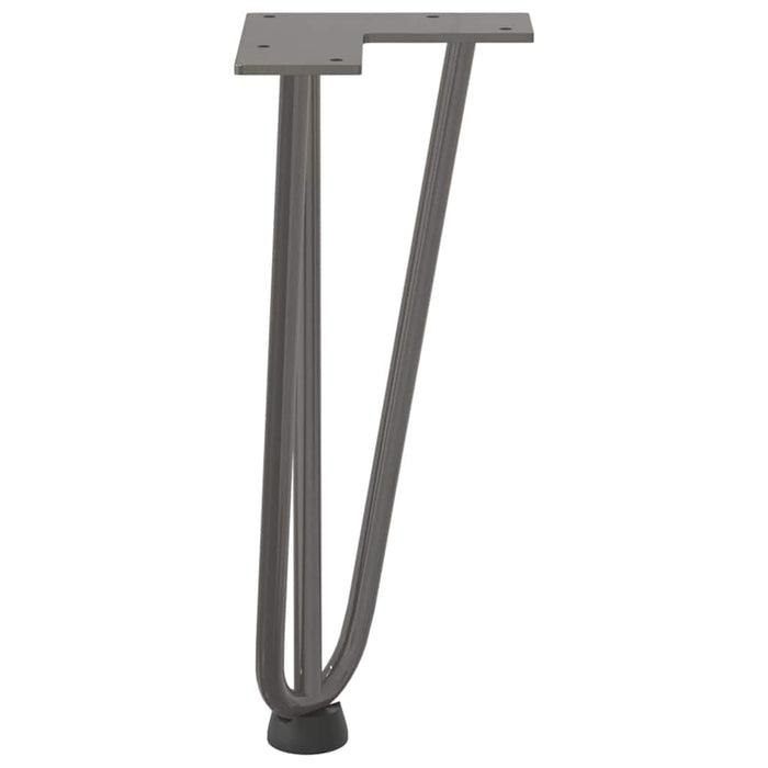 Gambe Tavolo a Forcina 4 pz 30 cm Acciaio Massiccio 4012439