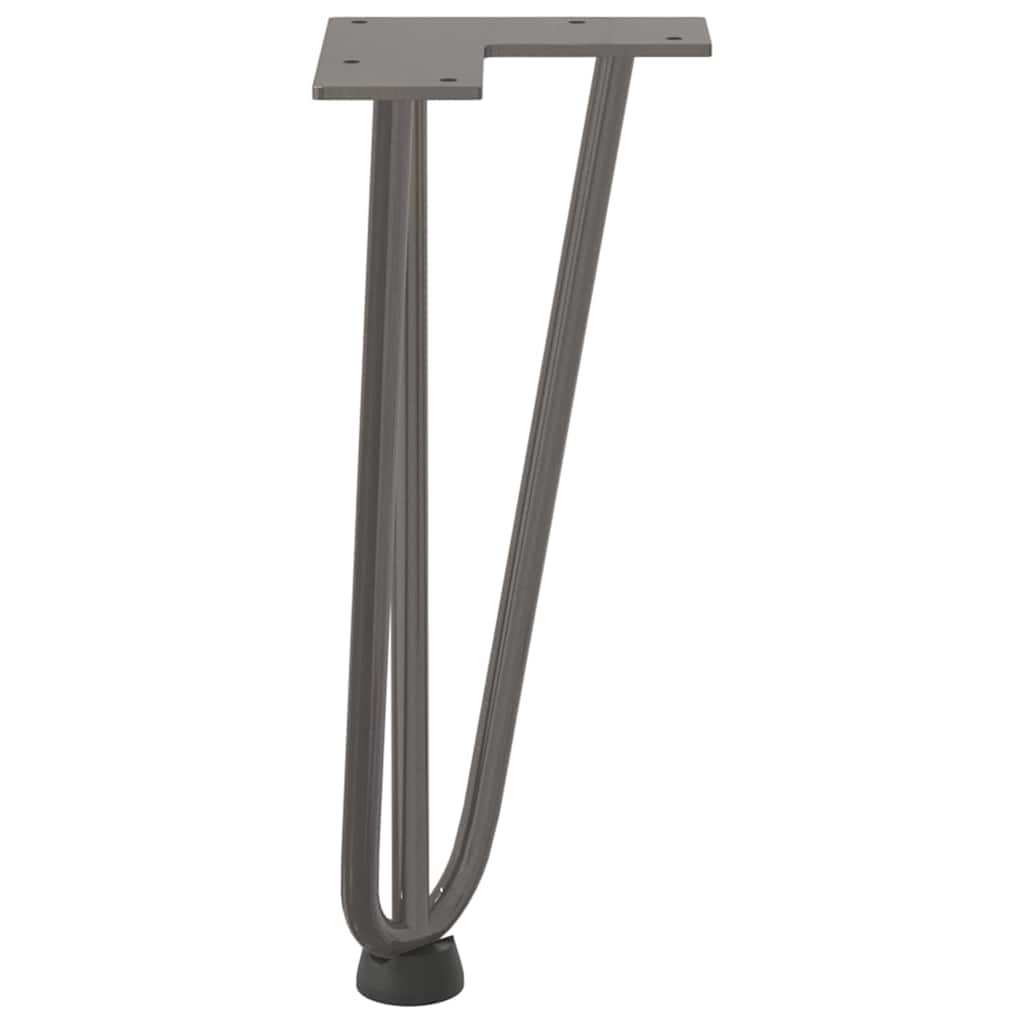 Gambe Tavolo a Forcina 4 pz 30 cm Acciaio Massiccio 4012439