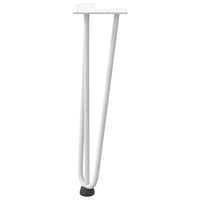 vidaXL Gambe a forcina per tavolino 4 pz bianche 42 cm in acciaio massiccio