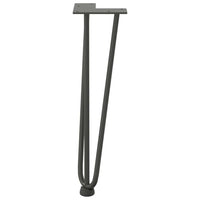 Gambe a forcina per tavolino 4 pz antracite 42 cm acciaio massiccio 4012442