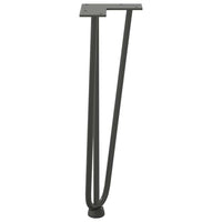 Gambe a forcina per tavolino 4 pz antracite 42 cm acciaio massiccio 4012442