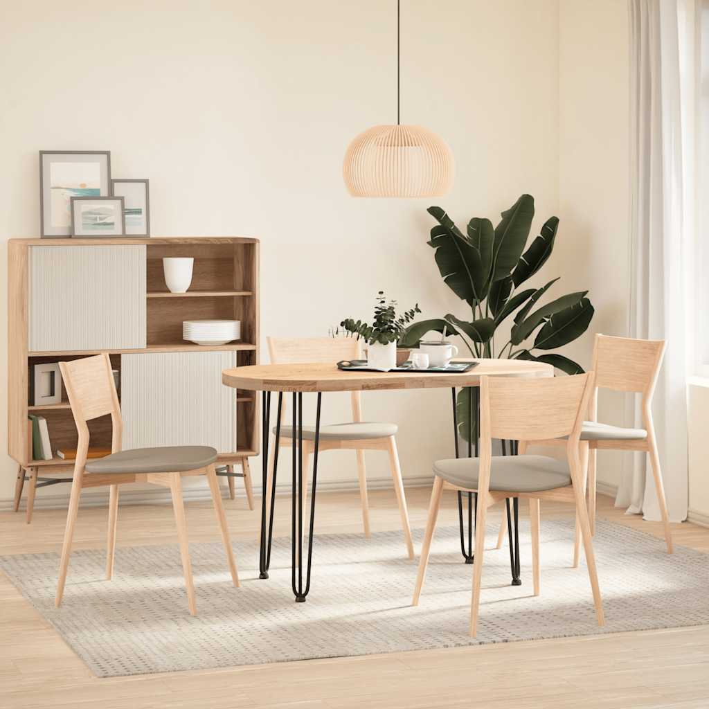 Gambe a forcina per tavoli consolle 4 pz Nero 72 cm Acciaio massiccio