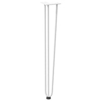 Gambe a forcina per tavoli consolle 4 pz Bianco 72 cm Acciaio massiccio