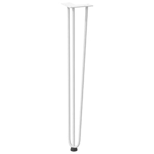 Gambe a forcina per tavoli consolle 4 pz Bianco 72 cm Acciaio massiccio