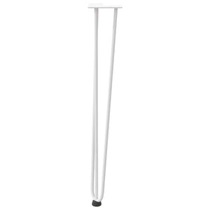 Gambe a forcina per tavoli consolle 4 pz Bianco 72 cm Acciaio massiccio