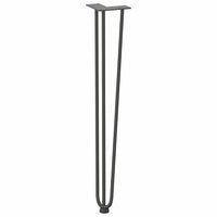 Gambe a forcina per tavoli consolle 4 pz Antracite 72 cm Acciaio massiccio