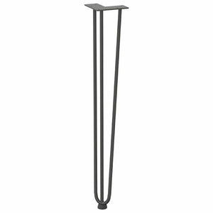Gambe a forcina per tavoli consolle 4 pz Antracite 72 cm Acciaio massiccio