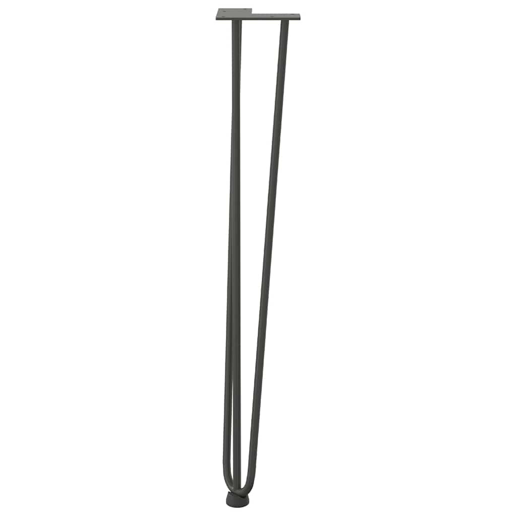 Gambe a forcina per tavoli consolle 4 pz Antracite 72 cm Acciaio massiccio