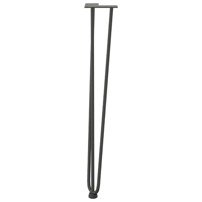 Gambe a forcina per tavoli consolle 4 pz Antracite 72 cm Acciaio massiccio
