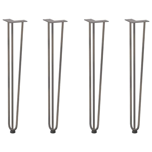 Gambe Tavolo a Forcina 4 pz 72 cm Acciaio Massiccio 4012447