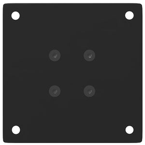 Gambe per Tavolino da Caffè 4 pz Nere 30-32 cm Acciaio 4012448