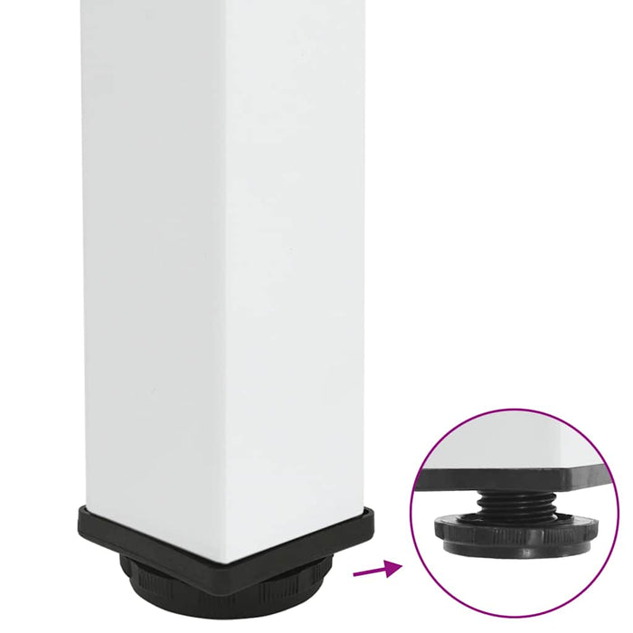 Gambe per Tavolino da Caffè 4 pz Bianche 30-32 cm Acciaio 4012449