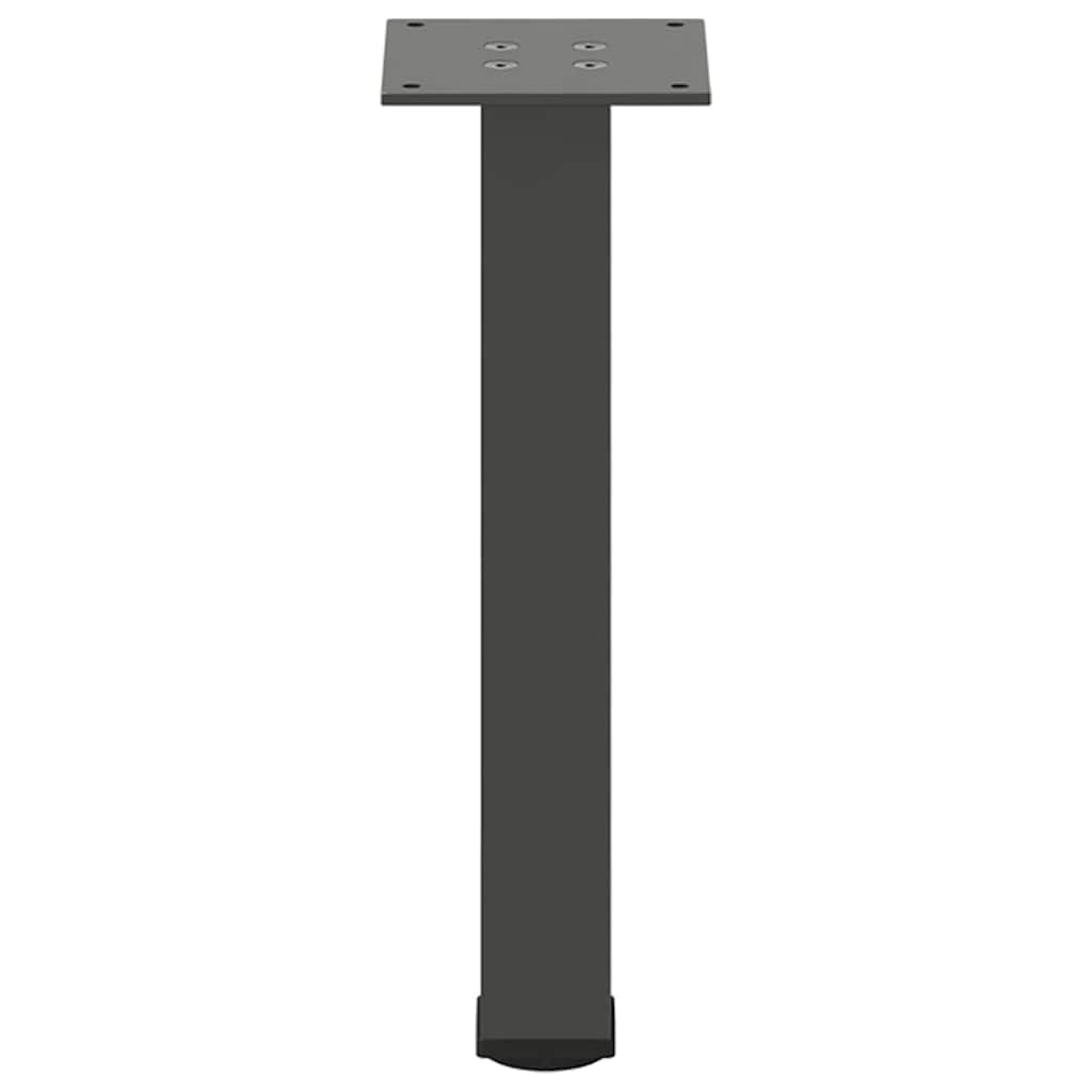 Gambe per tavolino 4 pz-Set di 4 Gamba per Tavolo Antracite 30-32 cm Acciaio 129918
