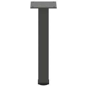 Gambe per tavolino 4 pz-Set di 4 Gamba per Tavolo Antracite 30-32 cm Acciaio 129918