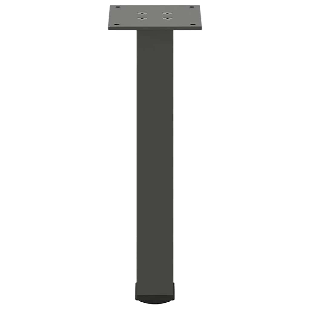 Gambe per tavolino 4 pz-Set di 4 Gamba per Tavolo Antracite 30-32 cm Acciaio 129918