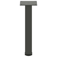 Gambe per tavolino 4 pz-Set di 4 Gamba per Tavolo Antracite 30-32 cm Acciaio 129918