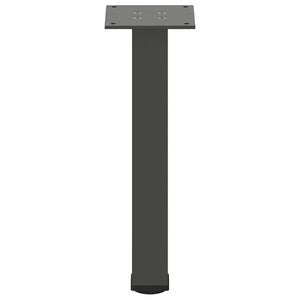 Gambe per tavolino 4 pz-Set di 4 Gamba per Tavolo Antracite 30-32 cm Acciaio 129918