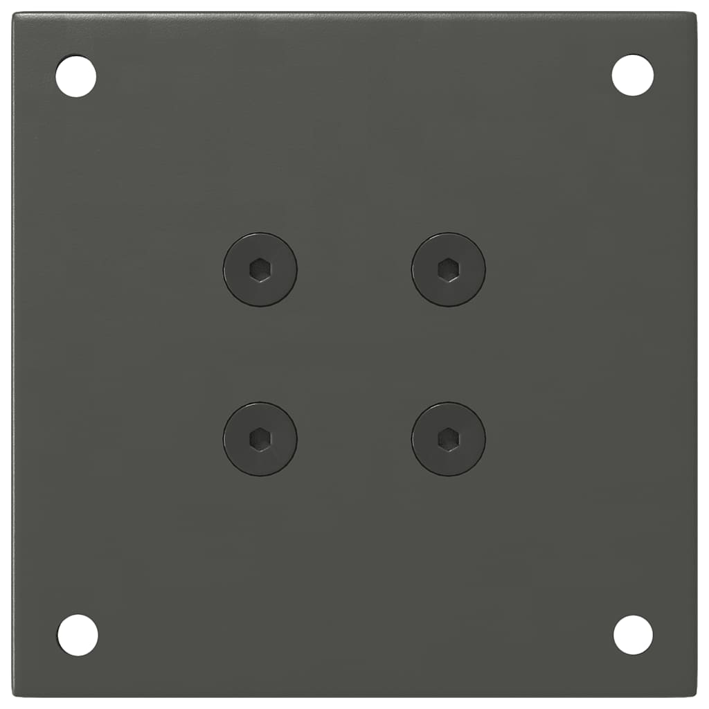 Gambe per tavolino 4 pz-Set di 4 Gamba per Tavolo Antracite 30-32 cm Acciaio 129918