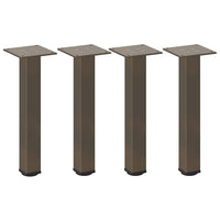 Gambe per Tavolino 4 pz Acciaio Naturale 30-32 cm Acciaio 4012451