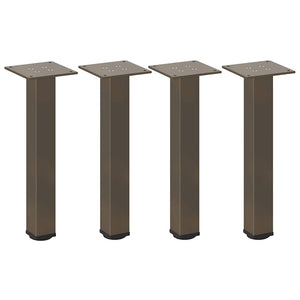 Gambe per Tavolino 4 pz Acciaio Naturale 30-32 cm Acciaio 4012451