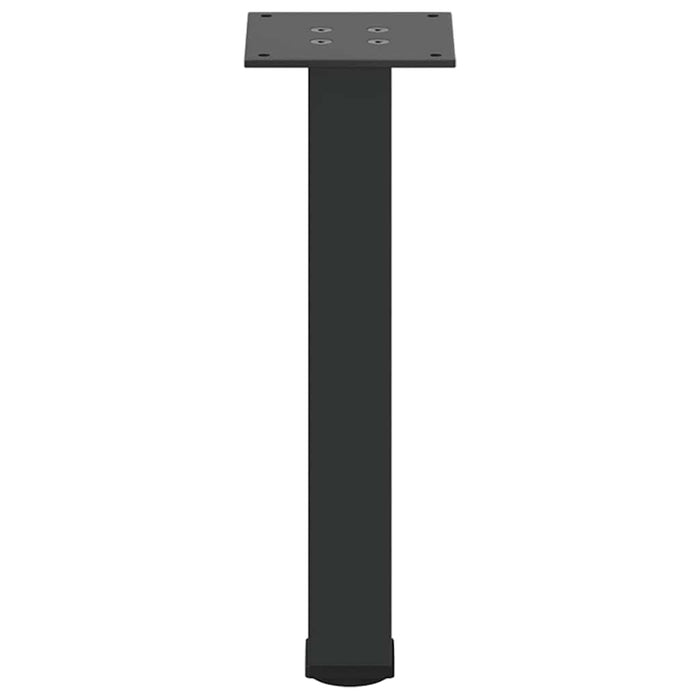 Gambe per Tavolino da Caff¨¨ 4 pz-Set di 4 Gamba per Tavolo Nere 42-44 cm Acciaio 280872
