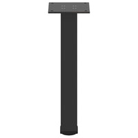 Gambe per Tavolino da Caff¨¨ 4 pz-Set di 4 Gamba per Tavolo Nere 42-44 cm Acciaio 280872