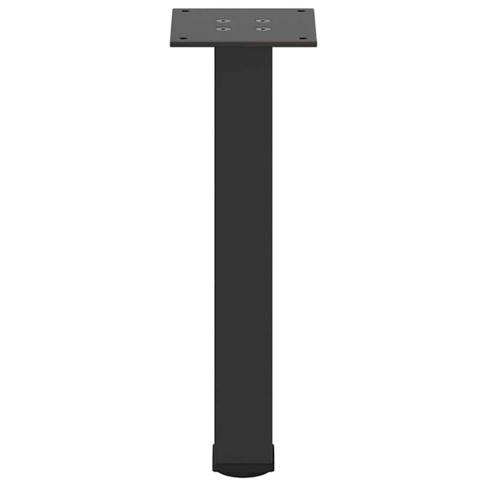 Gambe per Tavolino da Caff¨¨ 4 pz-Set di 4 Gamba per Tavolo Nere 42-44 cm Acciaio 280872