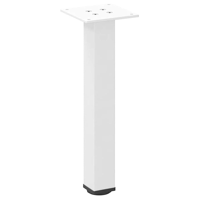 Gambe per Tavolino da Caffè 4 pz Bianche 42-44 cm Acciaio 4012453