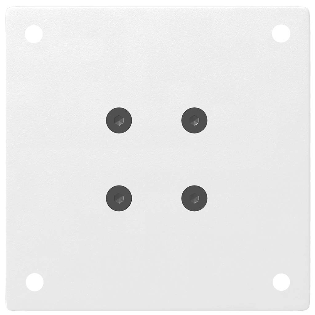 Gambe per Tavolino da Caffè 4 pz Bianche 42-44 cm Acciaio 4012453