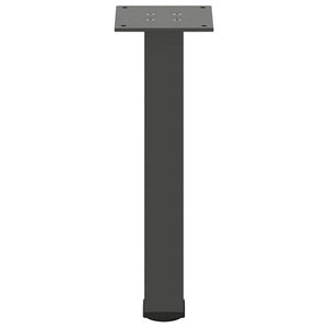 Gambe per tavolino 4 pz-Set di 4 Gamba per Tavolo Antracite 42-44 cm Acciaio 182199