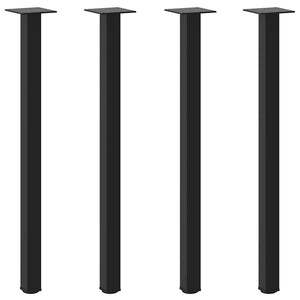 vidaXL Gambe per tavolo consolle 4 pz nere 72-74 cm in acciaio