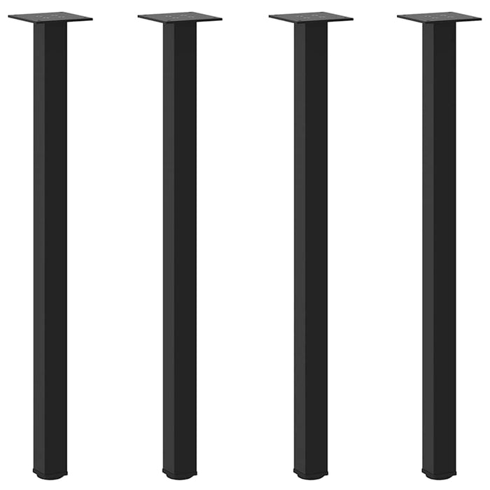 vidaXL Gambe per tavolo consolle 4 pz nere 72-74 cm in acciaio