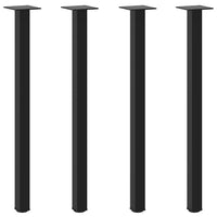 vidaXL Gambe per tavolo consolle 4 pz nere 72-74 cm in acciaio