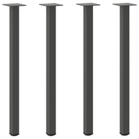 Gambe per tavolo consolle 4 pz Antracite 72-74 cm Acciaio
