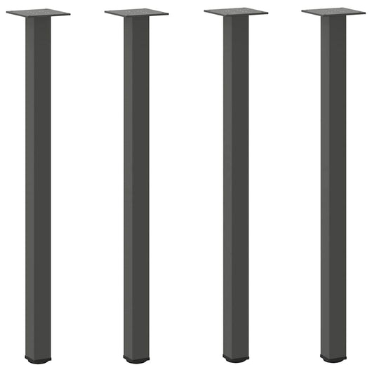 Gambe per Tavolino 4 pz Antracite 72-74 cm in Acciaio 4012458