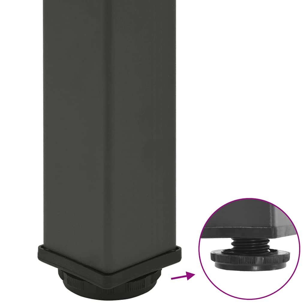 Gambe per tavolo consolle 4 pz Antracite 72-74 cm Acciaio