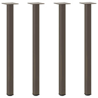Gambe per tavolo consolle 4 pz in acciaio naturale 72-74 cm