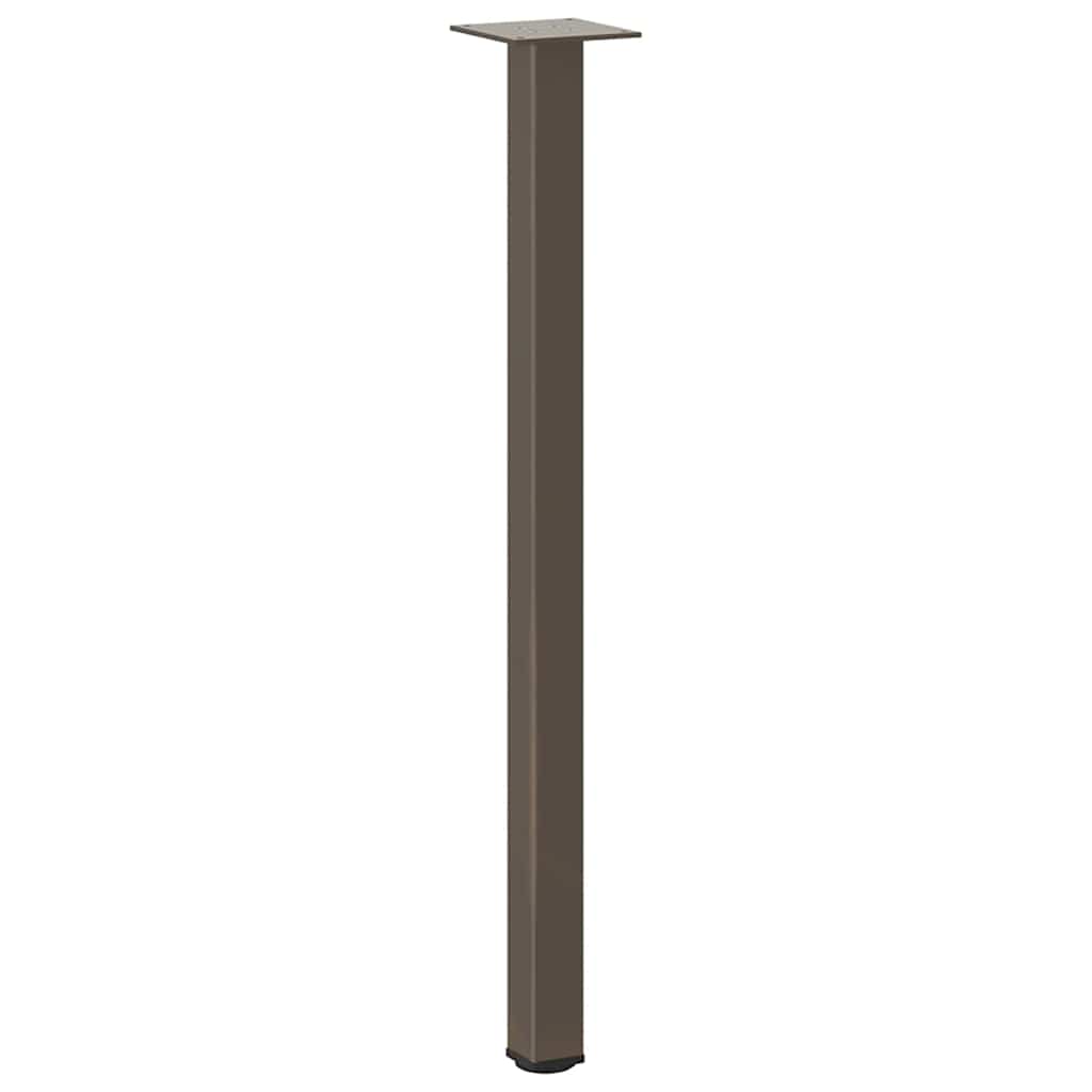 Gambe per tavolo consolle 4 pz in acciaio naturale 72-74 cm