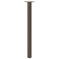 Gambe per tavolo consolle 4 pz in acciaio naturale 72-74 cm