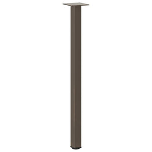 Gambe per tavolo consolle 4 pz in acciaio naturale 72-74 cm