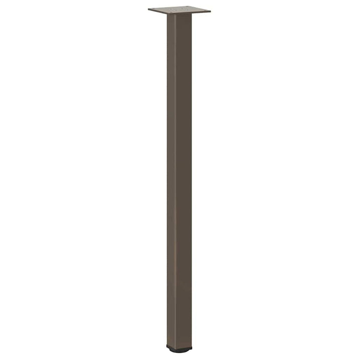 Gambe per tavolo consolle 4 pz in acciaio naturale 72-74 cm