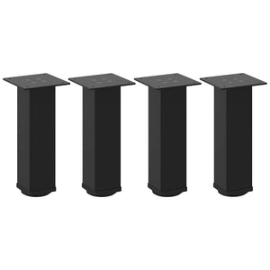 Gambe per Tavolino da Caff¨¨ 4 pz-Set di 4 Gamba per Tavolo Nere 30-32 cm Acciaio