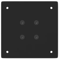 Gambe per Tavolino da Caff¨¨ 4 pz-Set di 4 Gamba per Tavolo Nere 30-32 cm Acciaio