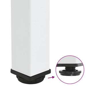 vidaXL Gambe per Tavolino da Caffè 4 pz Bianche 30-32 cm Acciaio