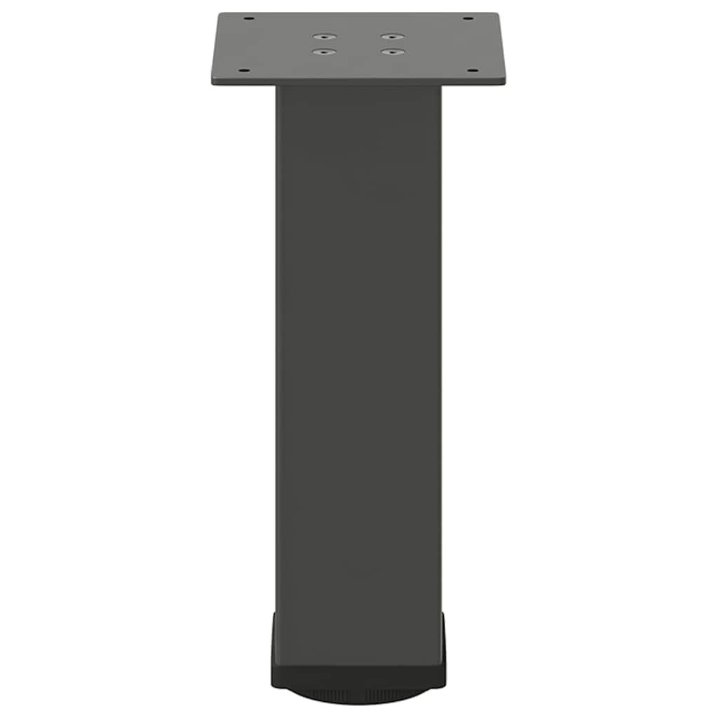 Gambe per tavolino 4 pz-Set di 4 Gamba per Tavolo Antracite 30-32 cm Acciaio 578740